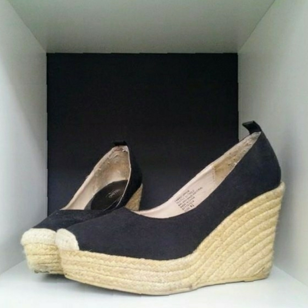 Black Mossimo Wedge Espadrilles